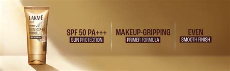 Lakme Sun Expert Primer + Sunscreen, SPF 50 PA+++ for UVA/B, mattifying ...
