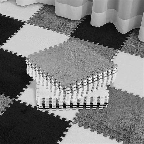 Amazon.com: Amylove 18 Pcs Plush Foam Floor Mat Square Interlocking ...