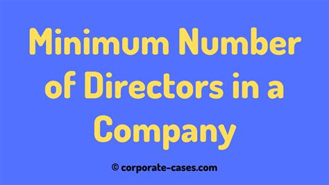 Minimum Number Of Directors In Private Company