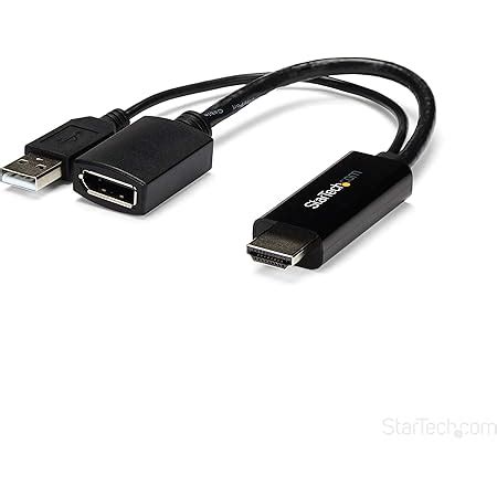 Buy StarTech.com 4K 30Hz HDMI to DisplayPort Video Adapter w/ USB Power ...