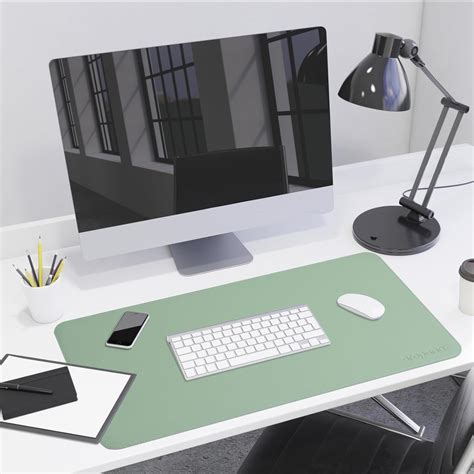 aropana Vegan Leather Desk Mat, Mouse Pad Large, Computer Table Mat ...