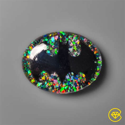 Buy Black Onyx Bat Inlay Aurora Opal WIth Crystal Doublet N26079 Online ...