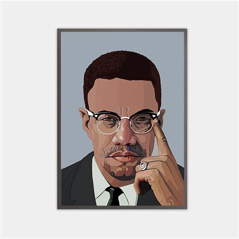 Malcolm X Art Print: Civil Rights Portrait, Activist Poster - Etsy