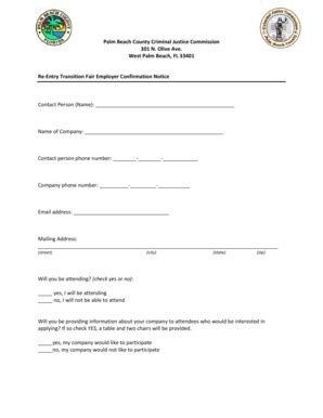 Fillable Online re-entry fair employer registration form Fax Email ...