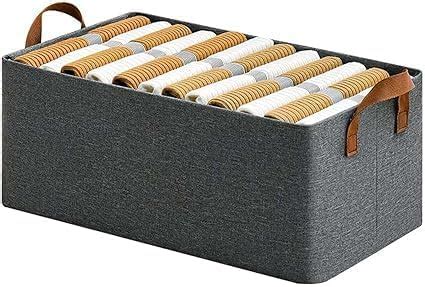 WAVE CREATION Storage Container Box with Handle for Organizing Closet ...