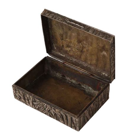 Brass European Art Box in Silver Finish