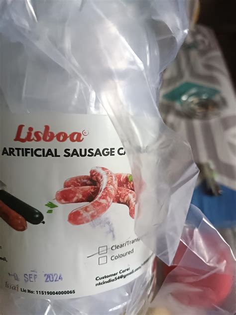 Lisboa- Artificial Clear Sausage Casings, - Sausage Diameter- 24mm ...