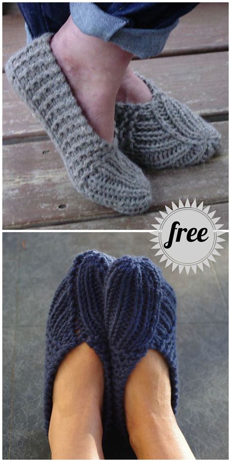 Image result for Knitted Slippers Free Pattern