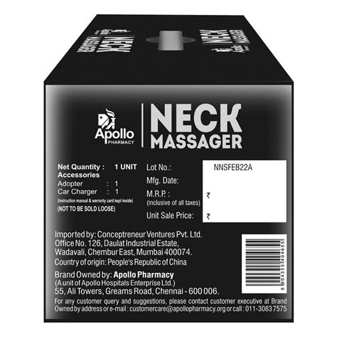 Apollo Pharmacy Neck Massager, 1 Count Price, Uses, Side Effects ...