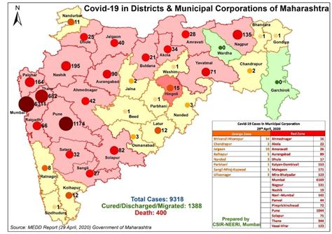 CSIR-NEERI creates map showing COVID-19 cases, hotspots in Maharashtra ...