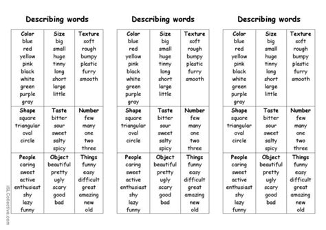 Image result for Using Describing Words