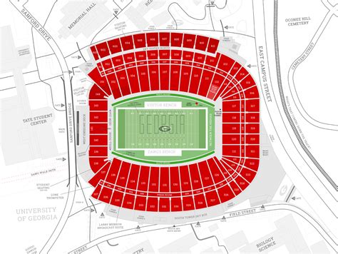 Sanford Stadium Virtual Seating Map | Cabinets Matttroy