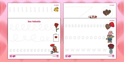 Hoja de Trabajo: Grafomotricidad - San Valentín