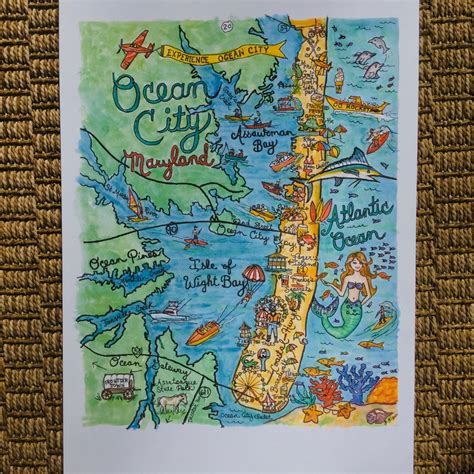 Ocean City Maryland Street Map Ocean City, MD Beach Districts