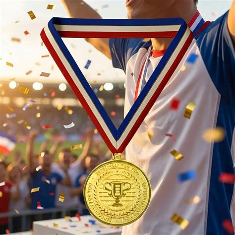 Gold Metal Winner Medal with Tricolor Ribbon and Embossed “You Are the ...