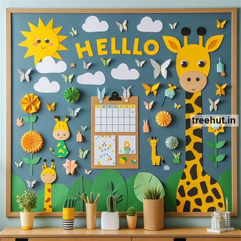 Giraffe Bulletin Board Ideas, Door Decor, Hallway Display and Wildlife ...