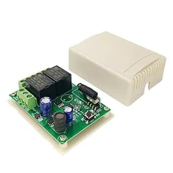ROBOWAY 12V Wireless RF Remote Control Relay Module Switch Receiver 2 ...