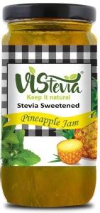 Vistevia Sugar Free Pineapple Jam (400gm) |100% Natural | Stevia ...