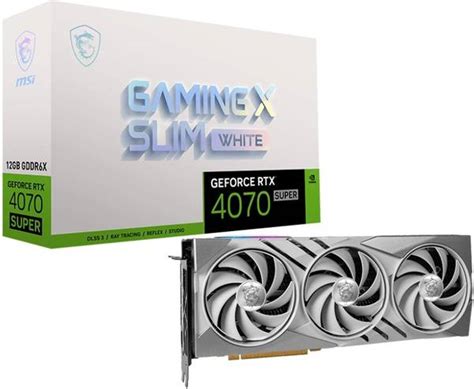MSI NVIDIA GeForce RTX 4070 SUPER 12G GAMING X SLIM WHITE 12 GB GDDR6X ...