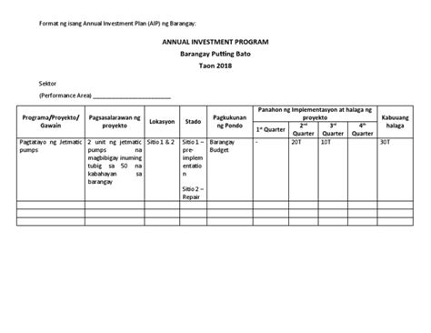 Local Development Investment Plan Sample 的图像结果