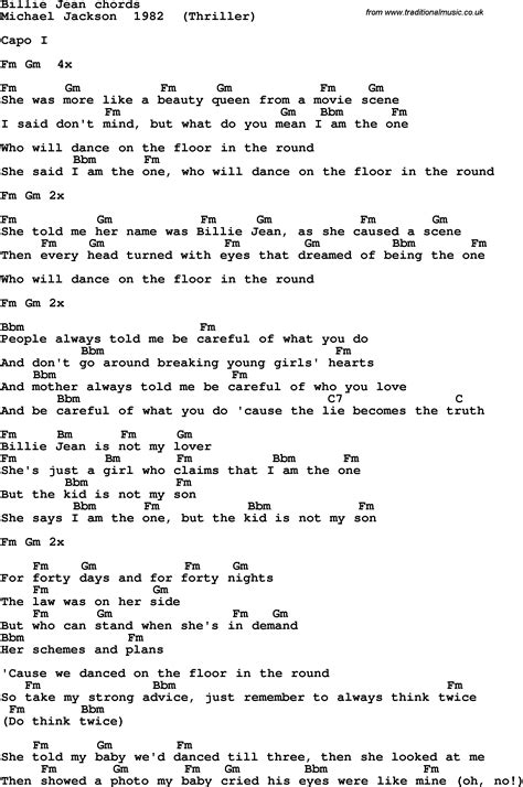 Billy Jean Guitar Chords