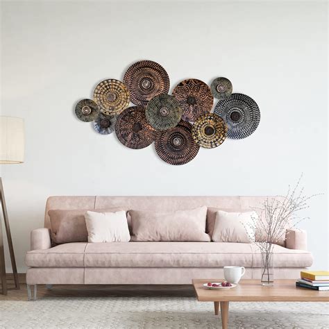 Craftter Trible Circles Metal Wall Art For Home|Decorative Hanging ...