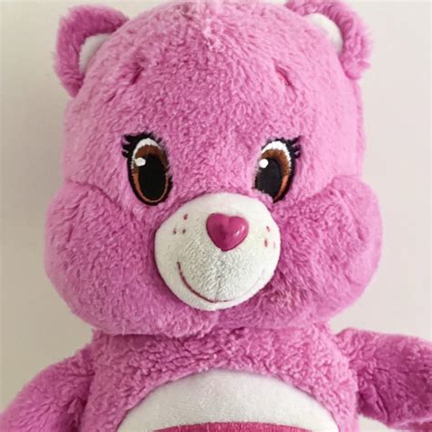 Cheer Bear pink Care Bear plush from 2015. In very... - Depop