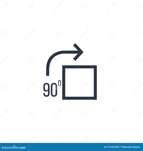 Rotate Element Square and Arrow. 90 Degree Angle Rotation Tool ...