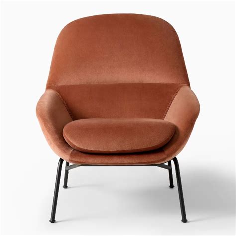 Trueliving_Fillmore Mid-Century Chair_Burnt umber_H 37 X L 34.6 X D 37 ...