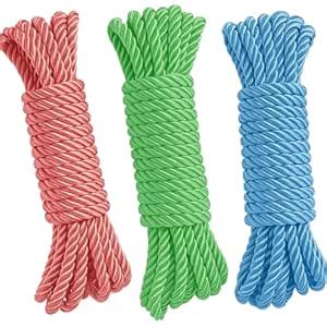 Soft Polyester Silky Feel Rope Solid Braided Twisted Nylon Ropes 7 mm ...