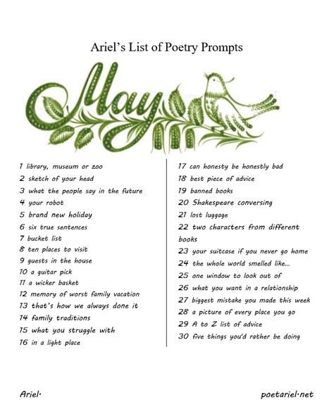 Image result for Poetry Prompts