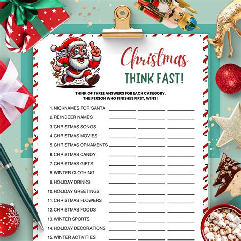 Think fast christmas games office christmas party games work christmas ...