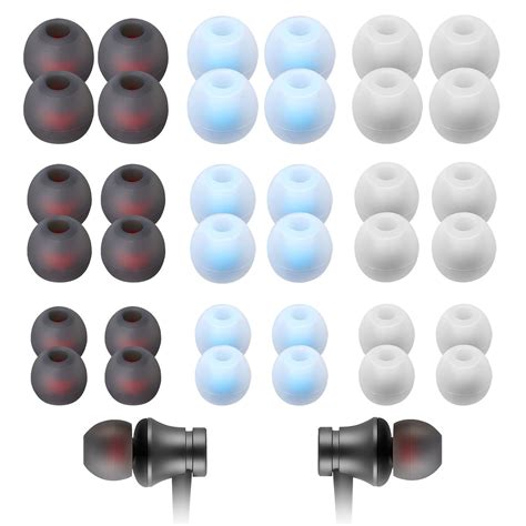 Replacement Earphone Tips, 36 Pieces Replacement Earbuds Tips Headphone ...