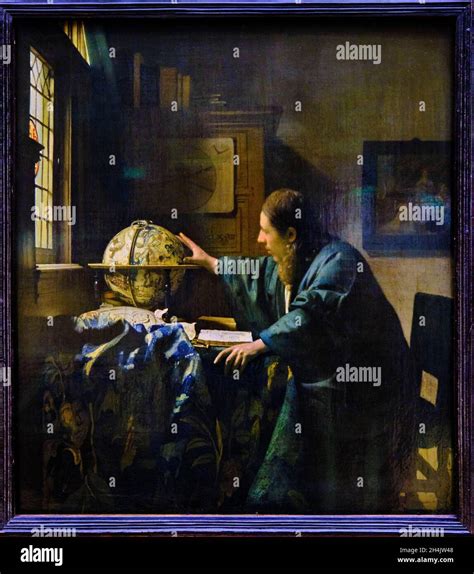France, Paris, Louvre museum, The Astronomer by Johannes Vermeer Stock ...