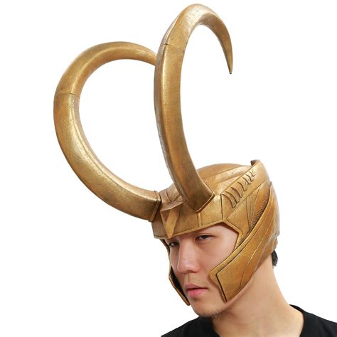 xcoser Luki Helmet Cosplay Golden PVC Full Head Handmade Halloween Mask ...