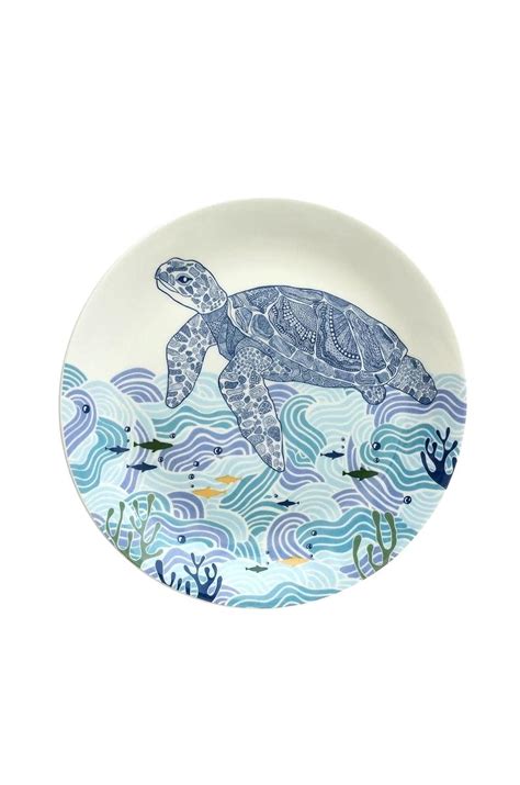 Buy The Wishing Chair | Animal Illustrative Series Wall Plate - Turtle ...