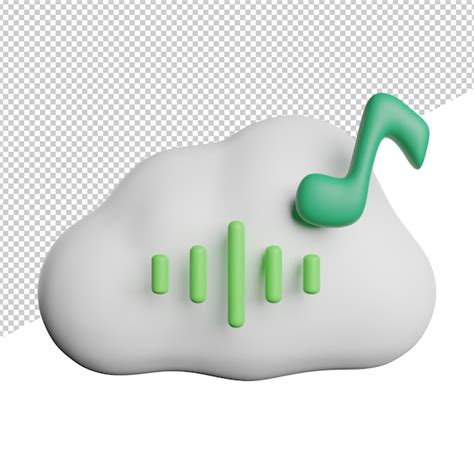 Sound Cloud Audio vue de face illustration d'icône de rendu 3d sur fond ...