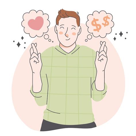 Hand drawn fingers crossed illustration | Premium Vector