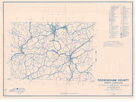 Rockingham County North Carolina 1938 - Old Map Reprint - OLD MAPS