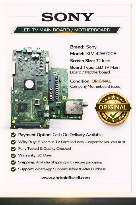 SONY KLV-42W700B LED TV MOTHERBOARD