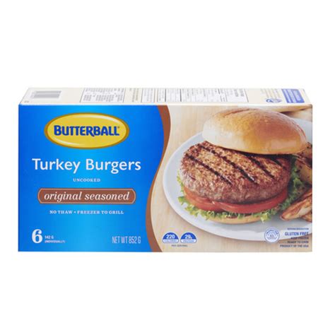 Butterball Frozen Turkey Burgers 6 Patties 852 g - Voilà Online ...