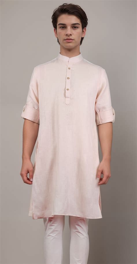 Peach Colour Kurta With Bottom(ME-MKUS_GURU 35) – Carron Clothing