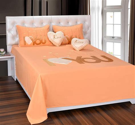 Love Design Double Bedsheet ( 90*100inch, Queen) – Decorbajar