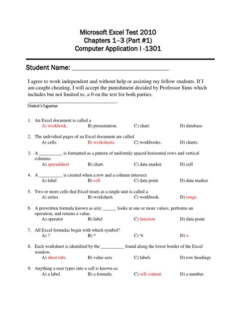 Image result for Excel Test Practice Worksheet