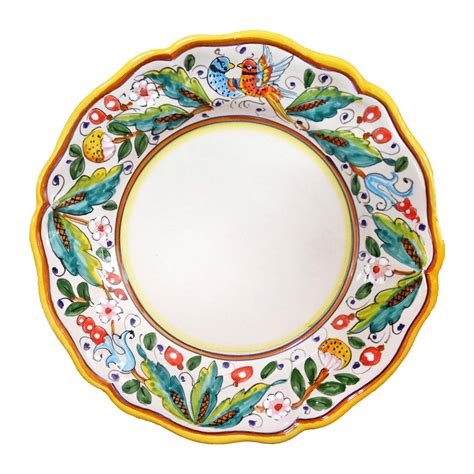 Italian Ceramic Dinner Plate Love Birds | Mod Ceramics