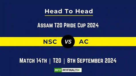 NSC vs AC Player Battle, Head to Head Team Stats, Team Record
