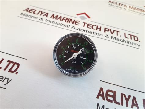 Rexroth 1 827 231 010 Manometer Pressure Gauge 0 To 16 Bar 0 To 250 Psi ...