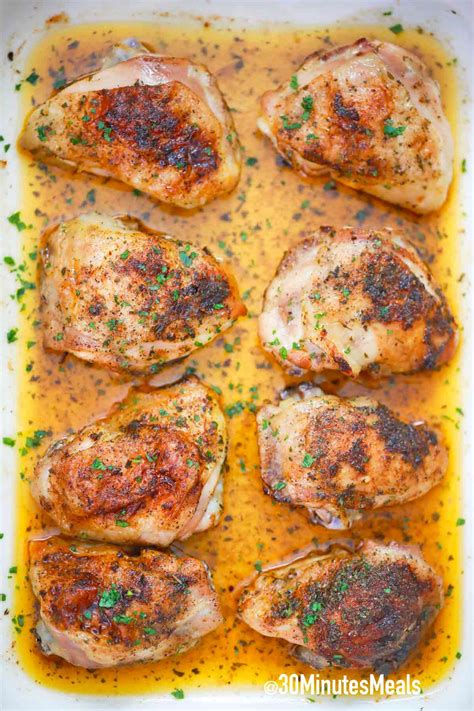 Best Oven Baked Chicken Thighs
