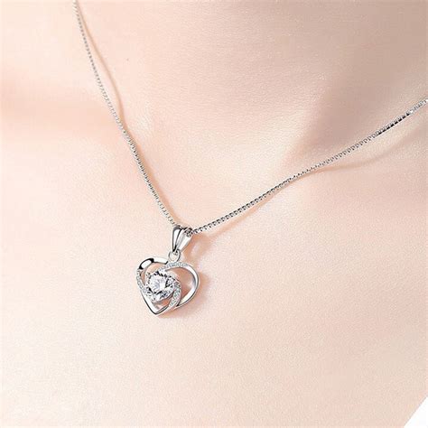 Buy Silver Plated Anti Tarnish American Diamond Studded Heart Themed ...