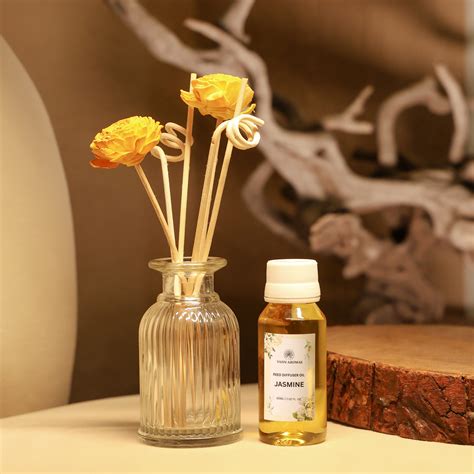 Reed Diffuser (Pack - 60 ML) | Jasmine Fragrance | Eco-Friendly with N ...